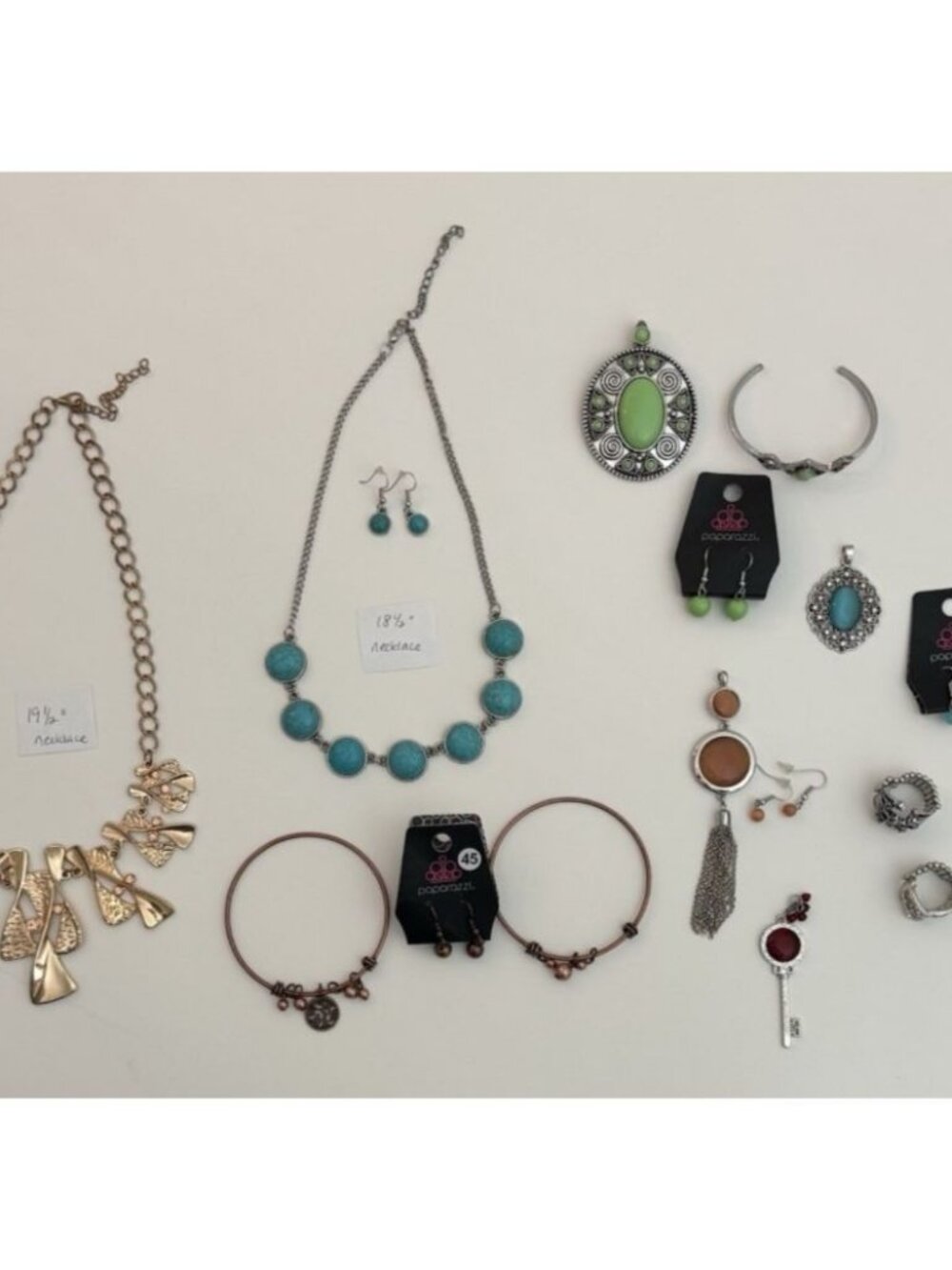Mixed Paparazzi Jewelry Lot 16 Piece Necklaces Earrings Rings Bracelets Set